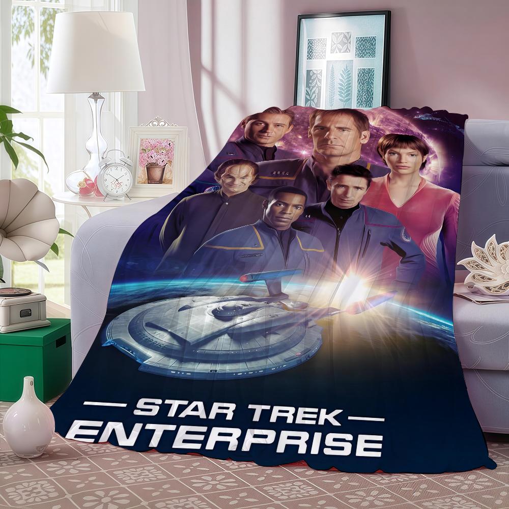 

TV S-Star T-Trek Blanket Warm And Soft Suitable For Bedroom Living Room Sofa Bed Office Travel Camping 30x40in