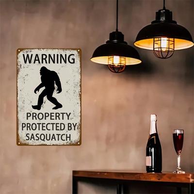 Vintage Metal Sign Sasquatch Rustic Wall Decor Home Office Bar Yard Durable