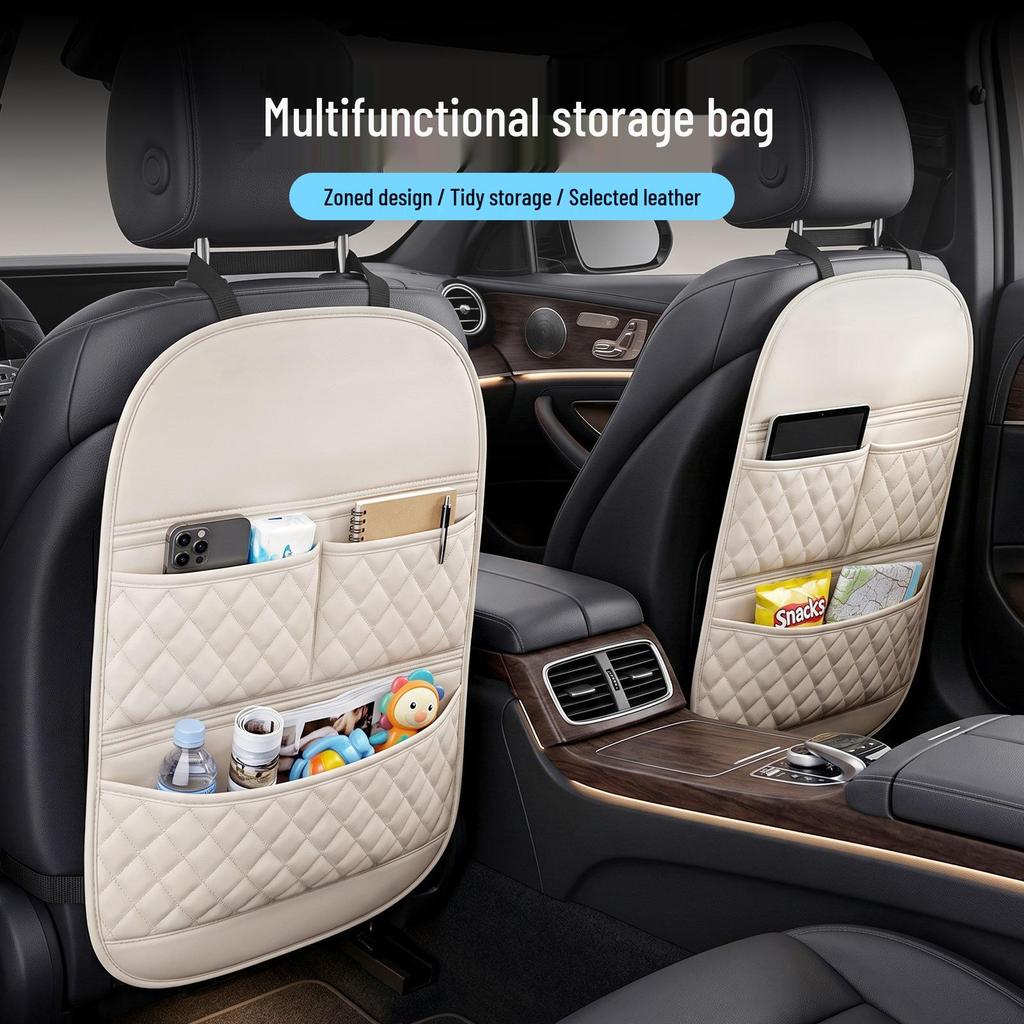 Multi-functional Car Seat Back Organizer and Storage Bag for Interior Accessories