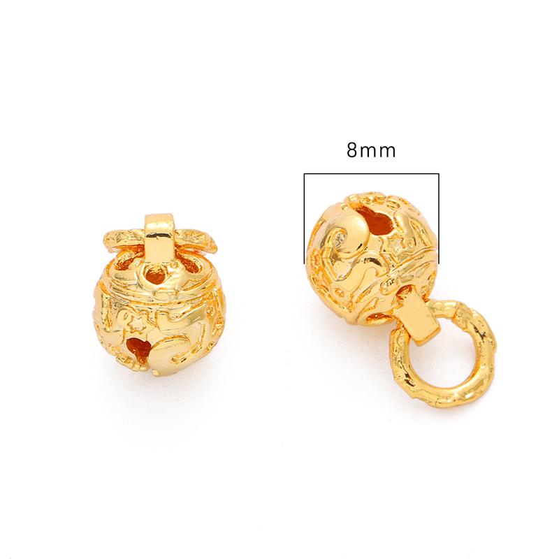 

1 шт. Медная подвеска в виде колокольчика в форме звезды для самостоятельного изготовления ожерелья, браслета, серег, аксессуаров для поделок 8mm золотистый