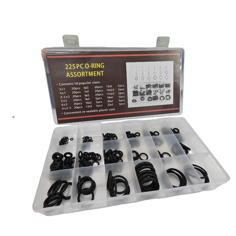 225/675Pcs 18 Size O-Ring Assortment Set Rubber O Rings Kit For Automotive Faucet Pressure Washers Plumbing Sealing Repair