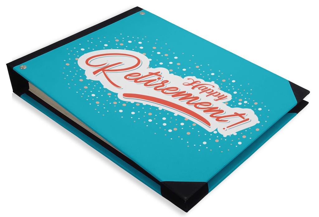 Darling Souvenir Black Blur Light Printed Hardbound Cover Personalized Guestbook For Retirement Party Guest Sign In-9 x 12