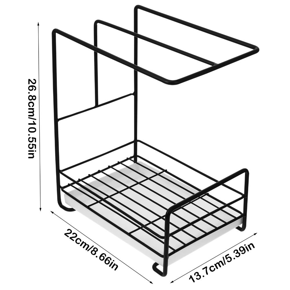 Easy Clean Tabletop Storage Rack Punch Free Drainer Shelf Durable Bathroom Shelf