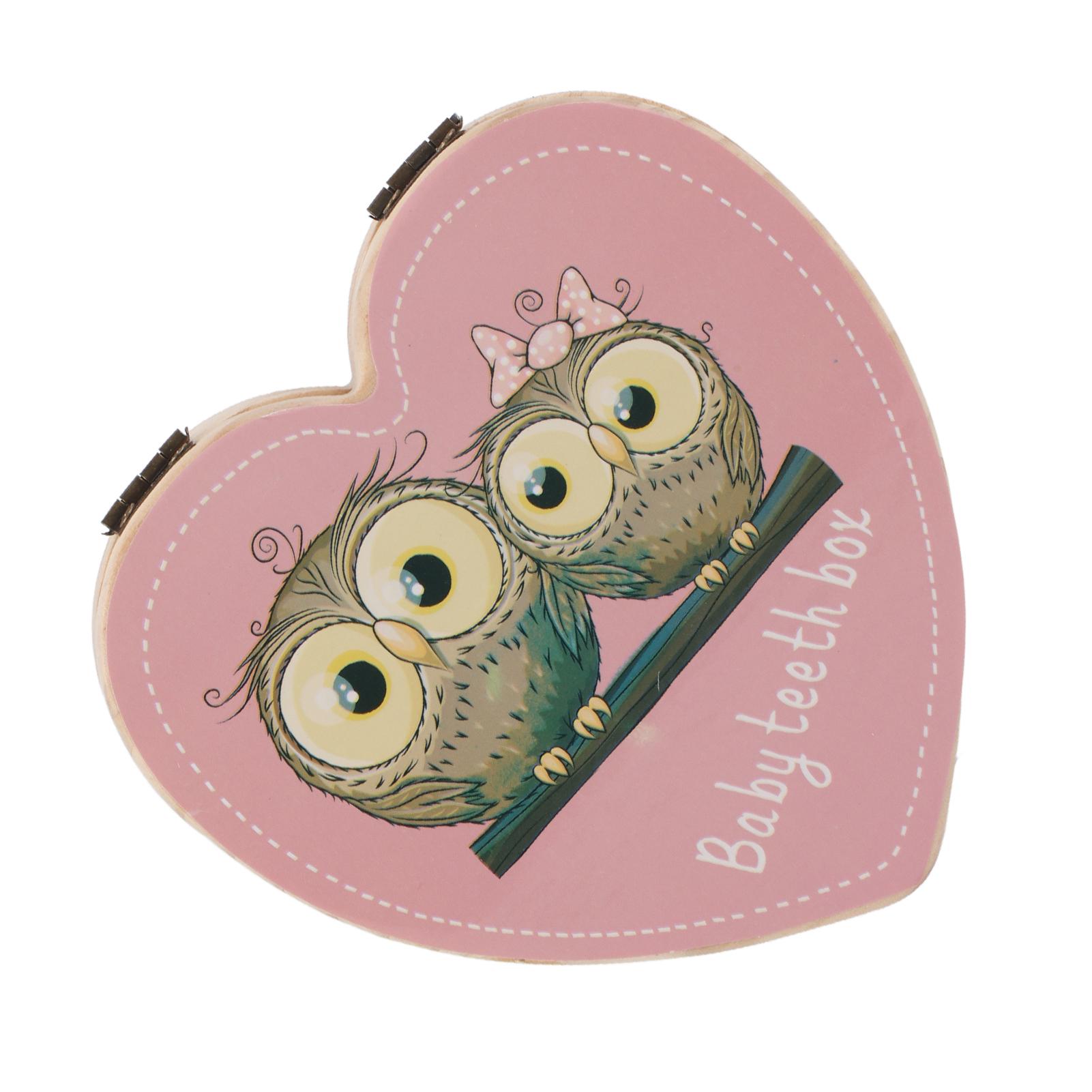 

Деревянная коробка для детских зубов, милый портативный ящик для хранения зубов, органайзер, подарок на память для детей