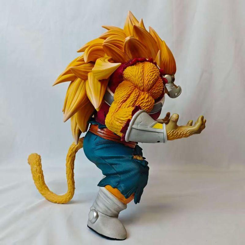 Anime Dragon Ball Z Saiyan Cumber Golden Great Ape 31cm Action Figures With Removable Mask Statue Desktop Ornament Figure Gift