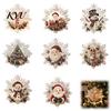 Christmas Ornament Making Kits Faux Pearl Painting Suncatcher Art Kit, Acrylic Snowflake Shape Board DIY Beading Ornaments with Lace Edge, 3D