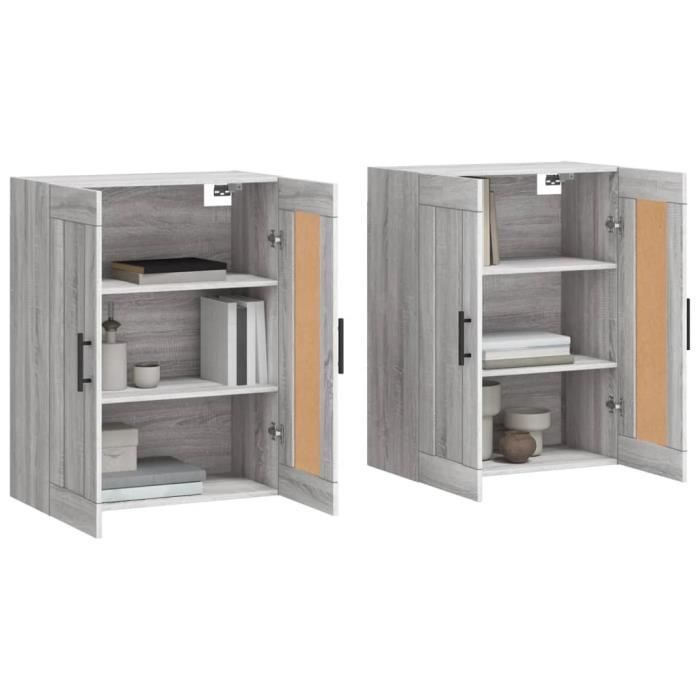 VidaXL Wall Cabinets 2 Pcs Sonoma Grey Engineered Wood 3198047