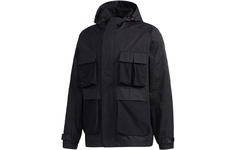 Adidas Jackets Men s Black Hooded Moderate Workwear GF4019 S
