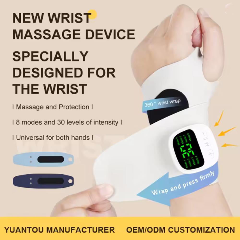 EMS Wrist Massager Home Hand Training Massager Portable Heating Massage Wristband Vibration Wrist Support Strap Relieve Fatigue