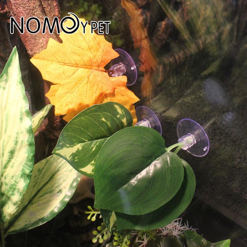 Landscaping Simulation Plant  Leaf With Suction Cup Landscaping Plant For Fish Tank