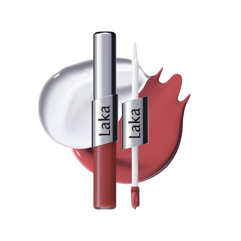 Laka Perfect Twin Lip (#906 Salty Fig) | 2-in-1 | Matte Lipstick | Glossy Lipstick | Long-lasting | Long-lasting