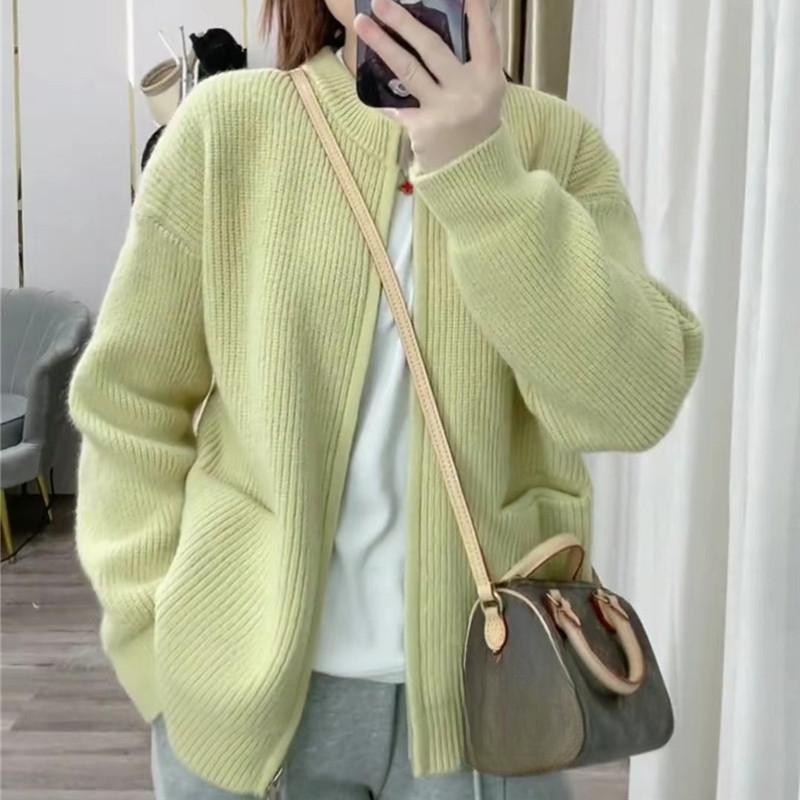 DAFIFY Women's Fashion Casual Fall Winter Solid Color Print Long Sleeve O-Neck Sweaters