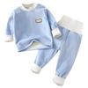 Children's Warm Velvet Underwear Set - Boys & Girls Autumn/Winter Pajamas