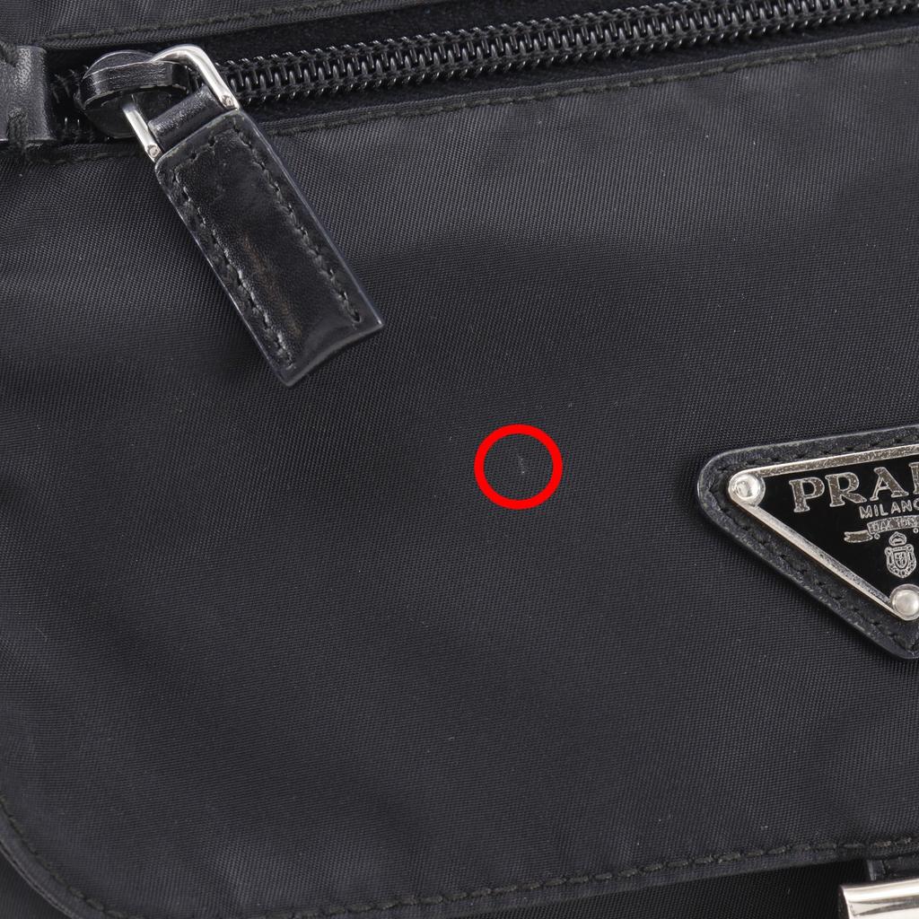 Prada Shoulder Bag Black Nylon Unisex Used