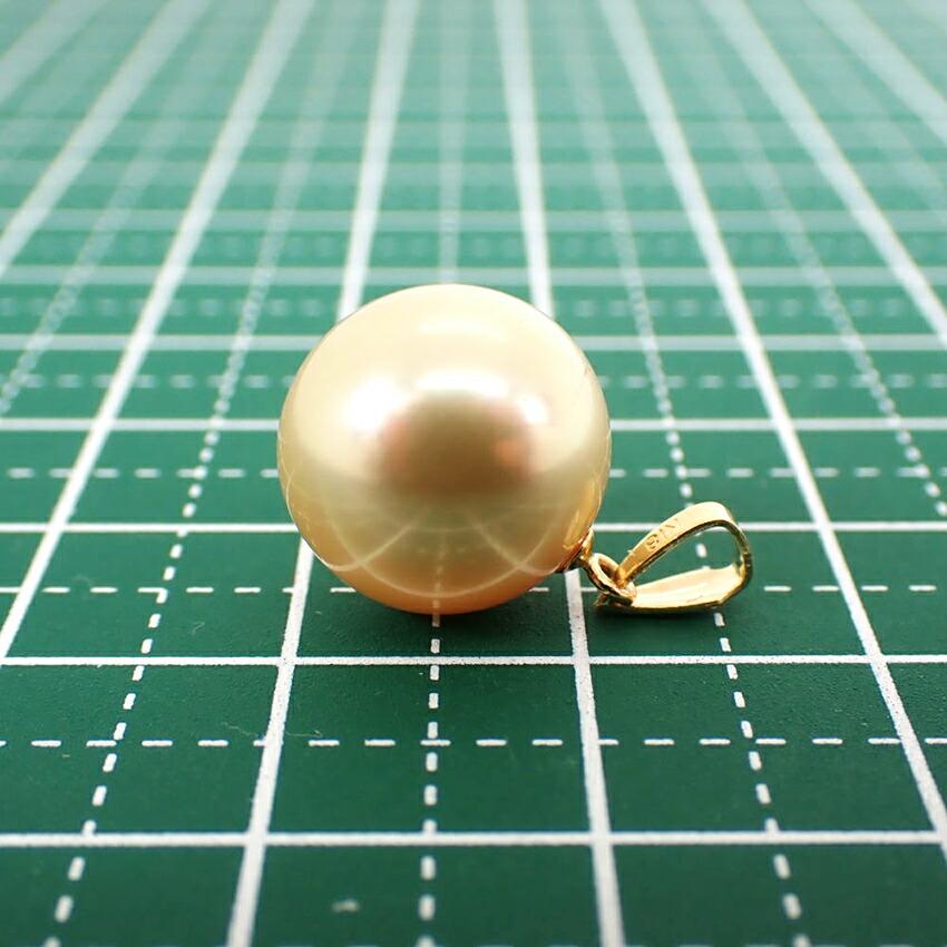 [New] K18 South Sea White Pearl Golden Pearl Pendant Top/j33-12