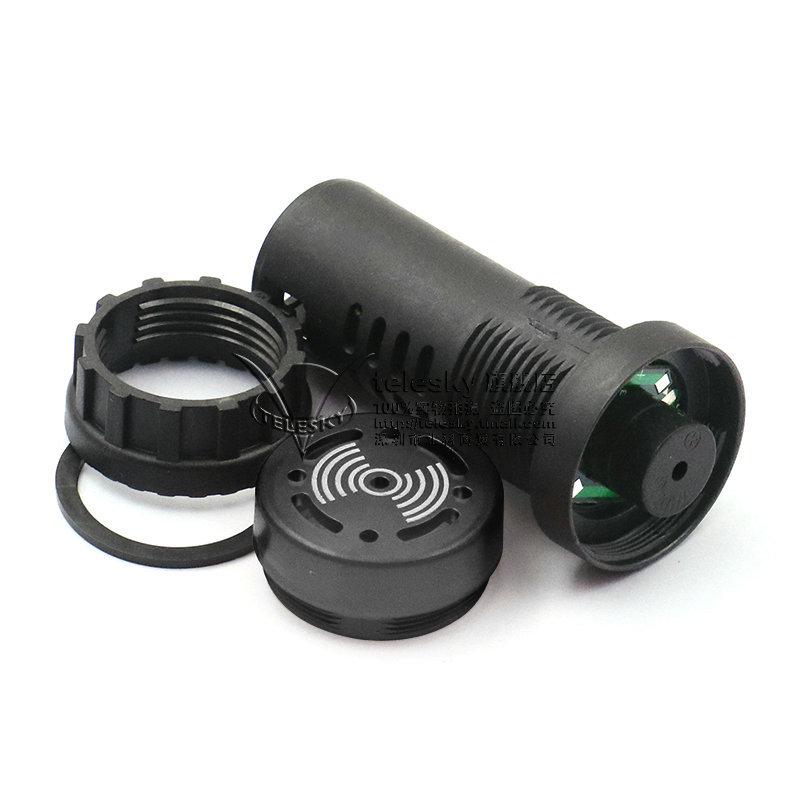 Buzzer with Intermittent Sound and LED Flashing Alarm AD16-22SM, Compatible with AC/DC 12V-220V