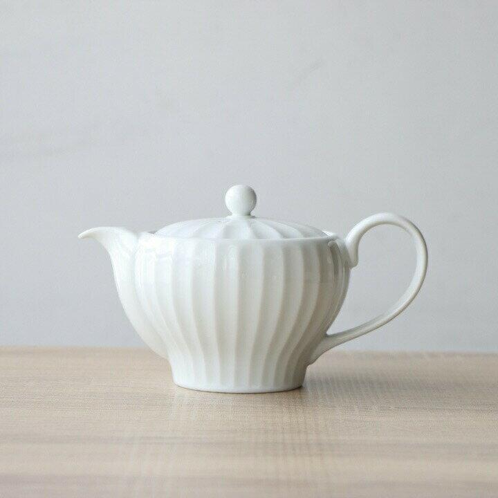 

Ceramic teapot white made Japan Hasami ware 400cc porcelain hand-carved bamboo forest carving Isshinkama 1-2 people stylish simple kyusu afternoon tea