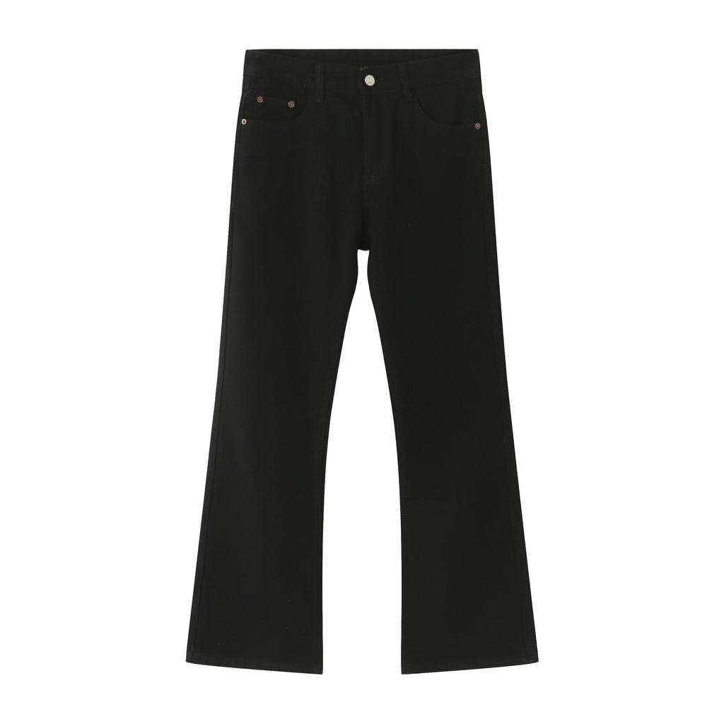 Men's Jeans Japan Korea Style Streetwear Vintage High Street Hip Hop Casual Flare Denim Jeans Pant Men Denim Trousers