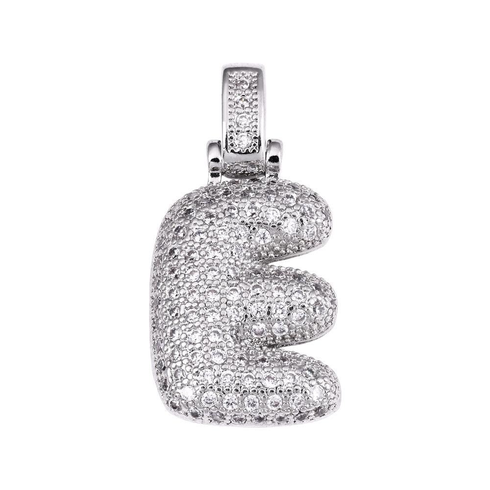 Cross Hip Hop Copper Zircon 26-Letter Pendant Necklace