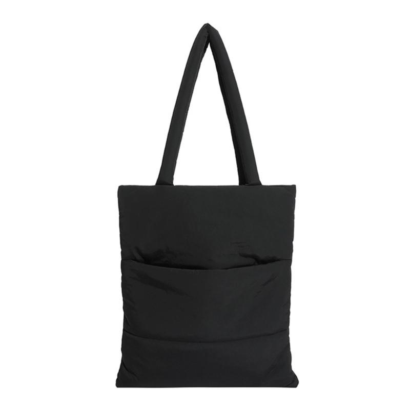 Сумка-тоут для женщин легкая стеганая сумка-тоут для работы с отделениями для путешествий стеганая сумка через плечо на молнии чёрный 1450₽