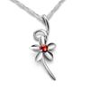 Direct Sales Korean Women'S Flower Pendant Necklace Simple Collarbone Chain Platinum-Plated Versatile Jewelry