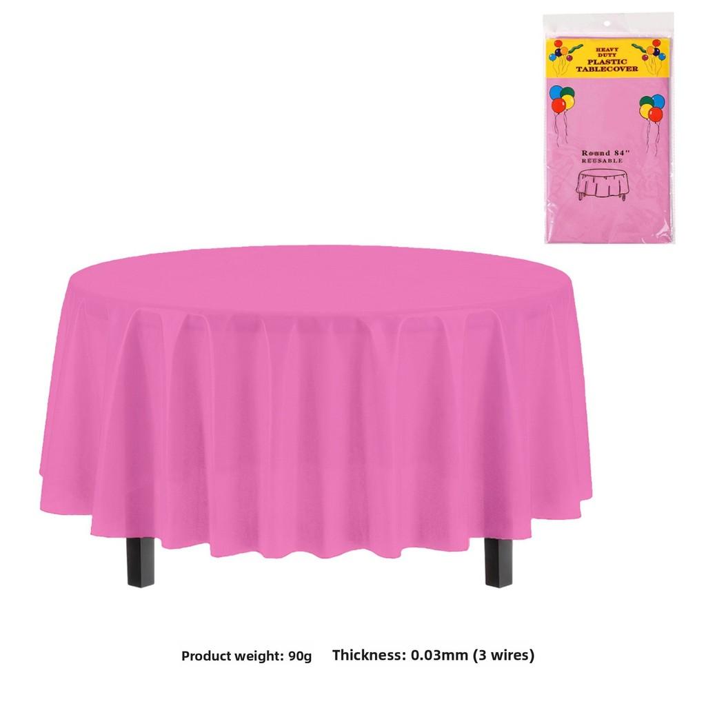 Classic Disposable Round Plastic Disposable Tablecloth With Waterproof Finish For Party Events And Hotel Use
