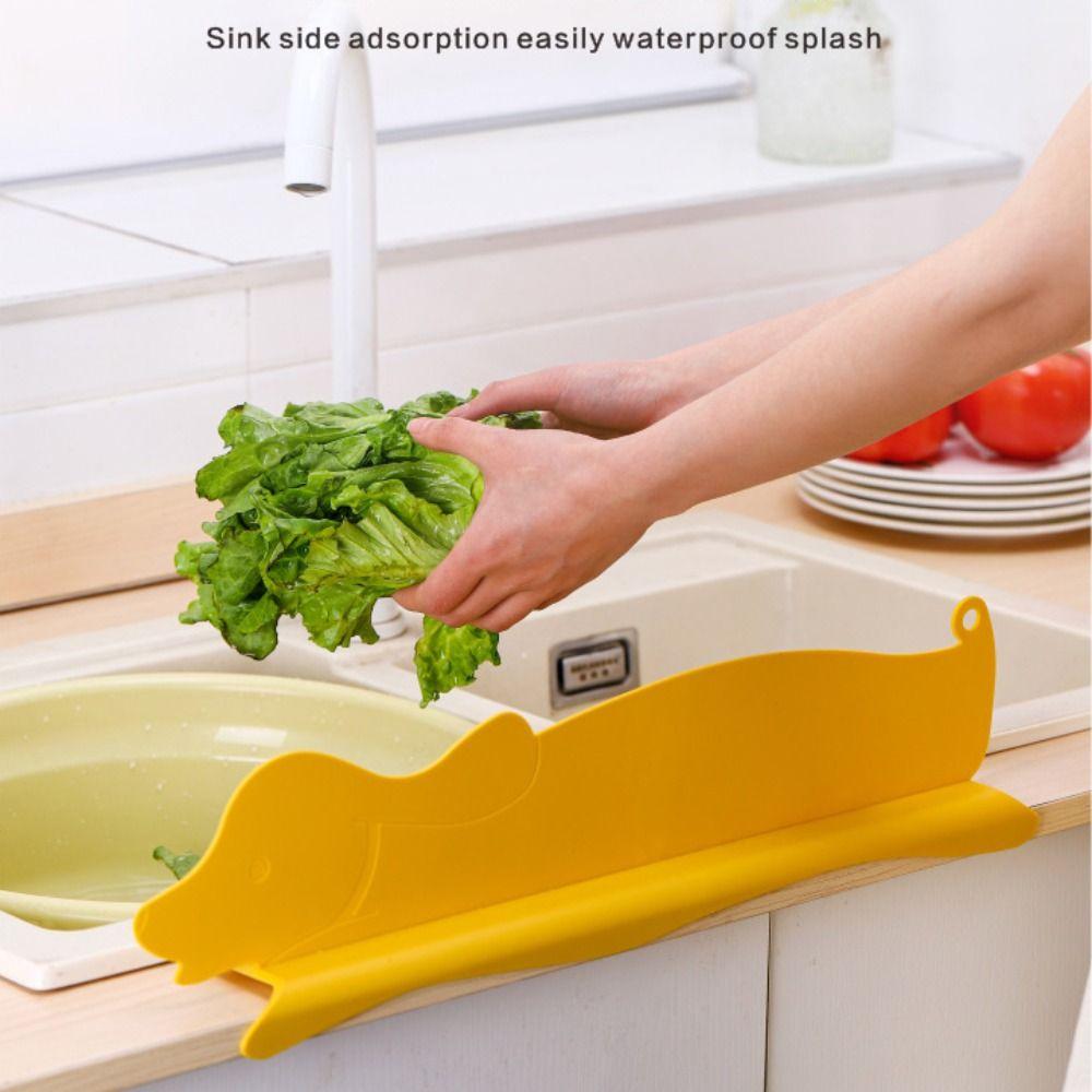 Cute Dog Shape Sink Splash Guard Silicone Basin Sink Board New Splash Water Baffle