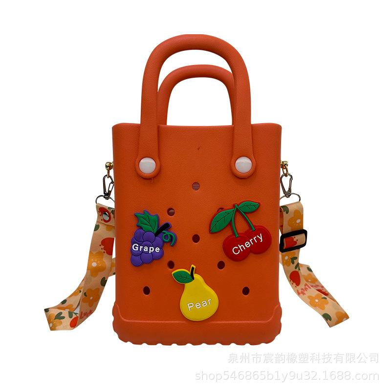 Kids' Bags Fashion Jelly Bags Shoulder Bags New Hollow Out Outdoor Beach Bag Handheld Bag Crossbody Bags Child Small Square Bags