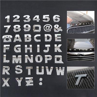 40 Stücke DIY 3D Chrom Auto Emblem Aufkleber Alphabet Buchstaben Zahlen Symbol Abzeichen Worte Aufkleber Auto Styling Auto Aufkleber Auto Zubehör