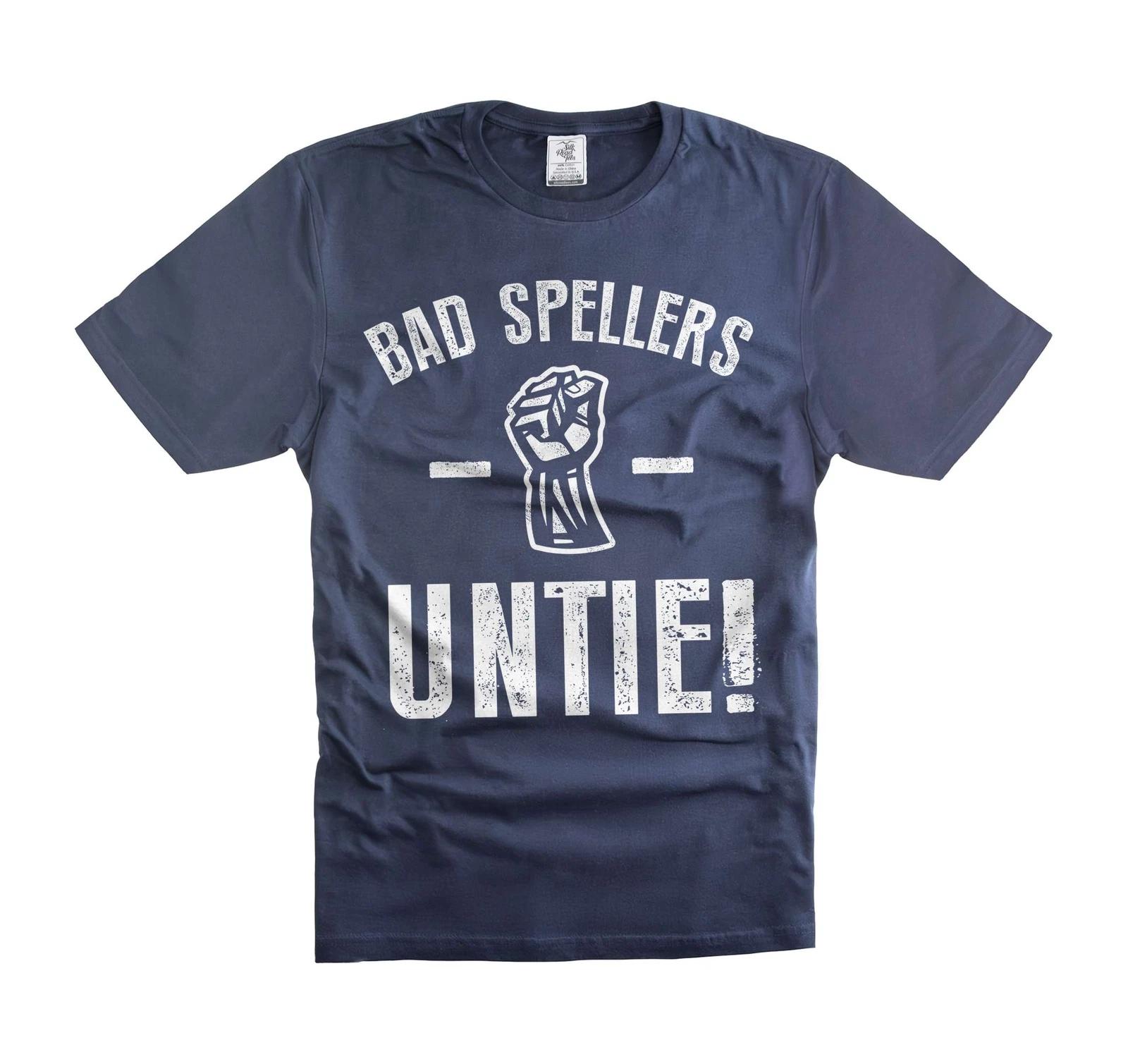 

Mens Funny Bad Spellers Untie T-shirt Funny Grammar Shirts English Grammar Tee S