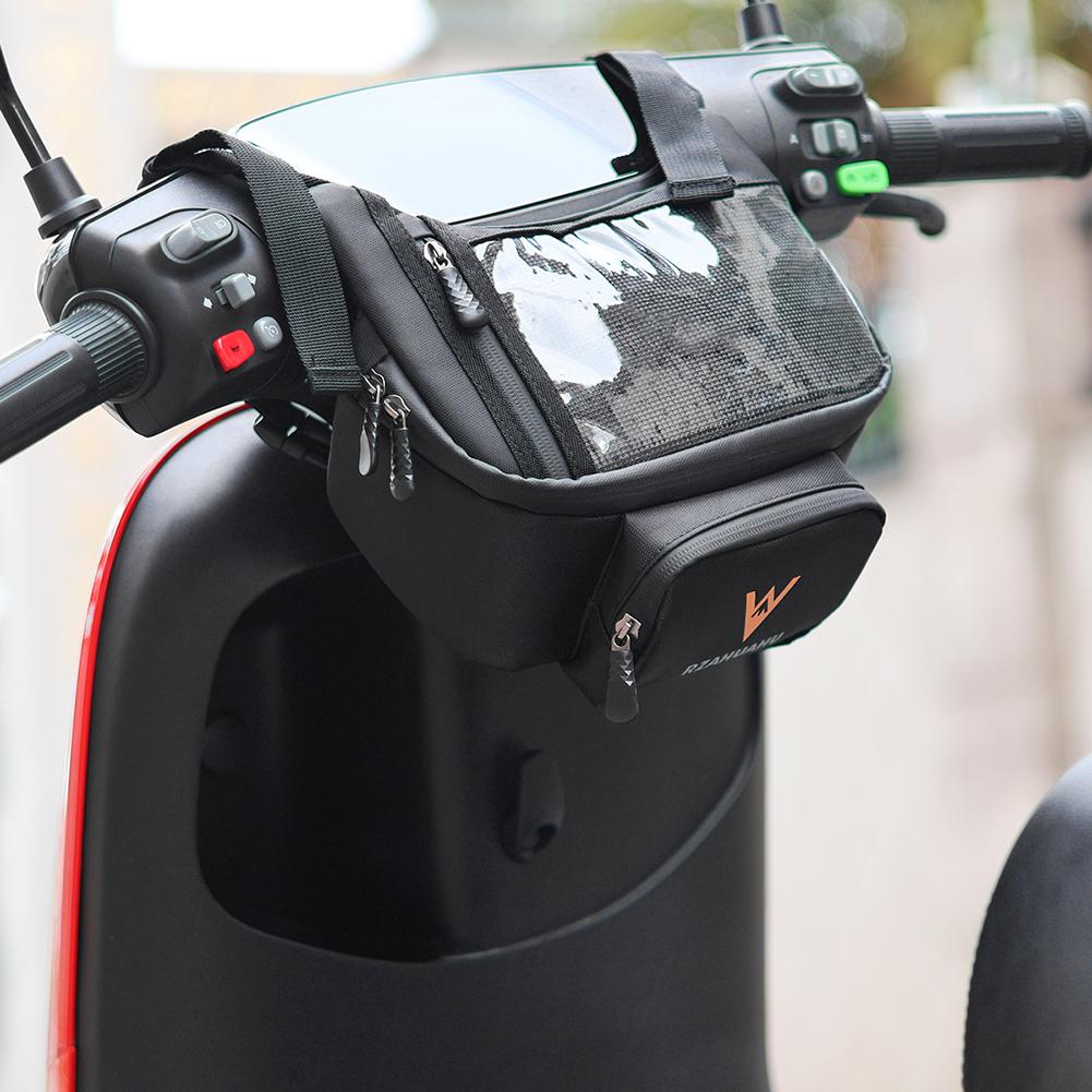 Touch Screen Motorcycle Front Bag Large Capacity Front Fork Storage Bag Multifunction Waterproof for Electric Bike Motorcycle