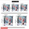 2pcs 2D Flat Printing Merry Christmas Popular Curtain Gnome Heart Winter Holiday Romance 100% Polyester Without Electricity