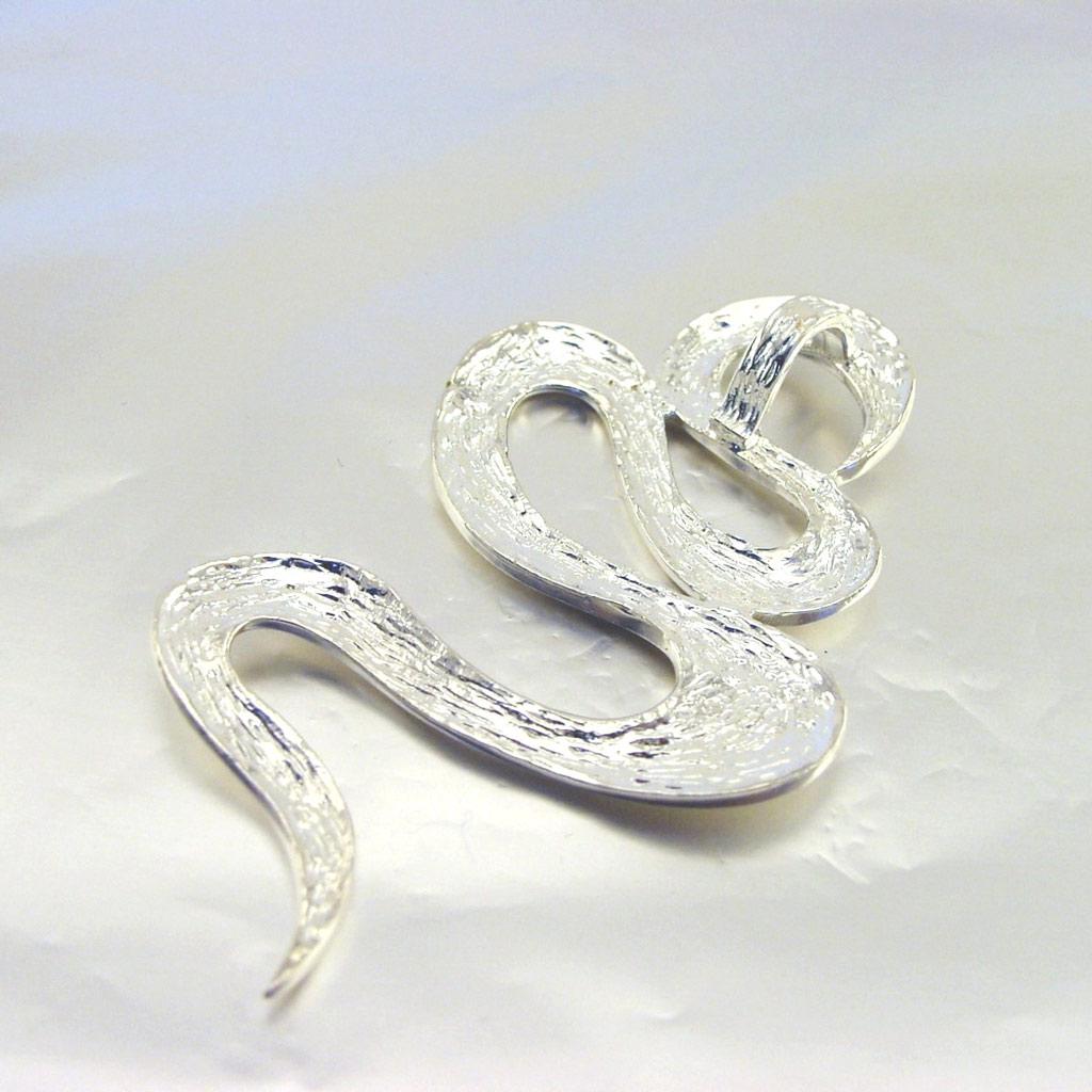 Les Trésors De Lily [D8732] - Silberanhänger 'Verzauberte Schlange'