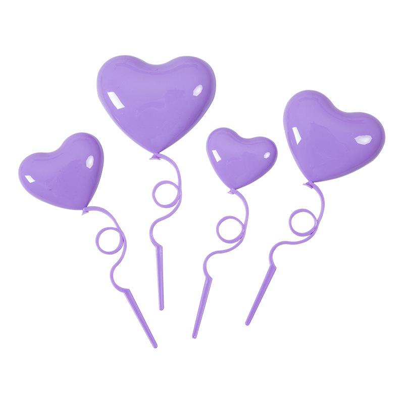 

4 шт. Макарон цветное пластиковое сердце складной воздушный шар признание в любви праздничный торт десертный стол украшение на день святого валентина свадьба