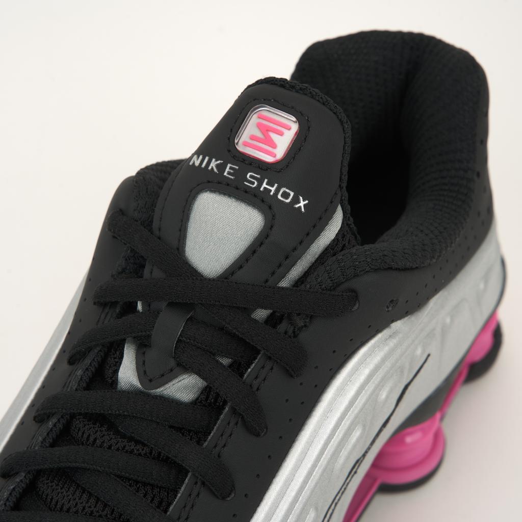 Nike Shox R4 Black Metallic Silver Pinksicle Women Sneakers AR3565-012