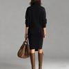 Women's Dress, Knee Length Sweater Dress, Long Loose Solid Color Knitted Long Dress