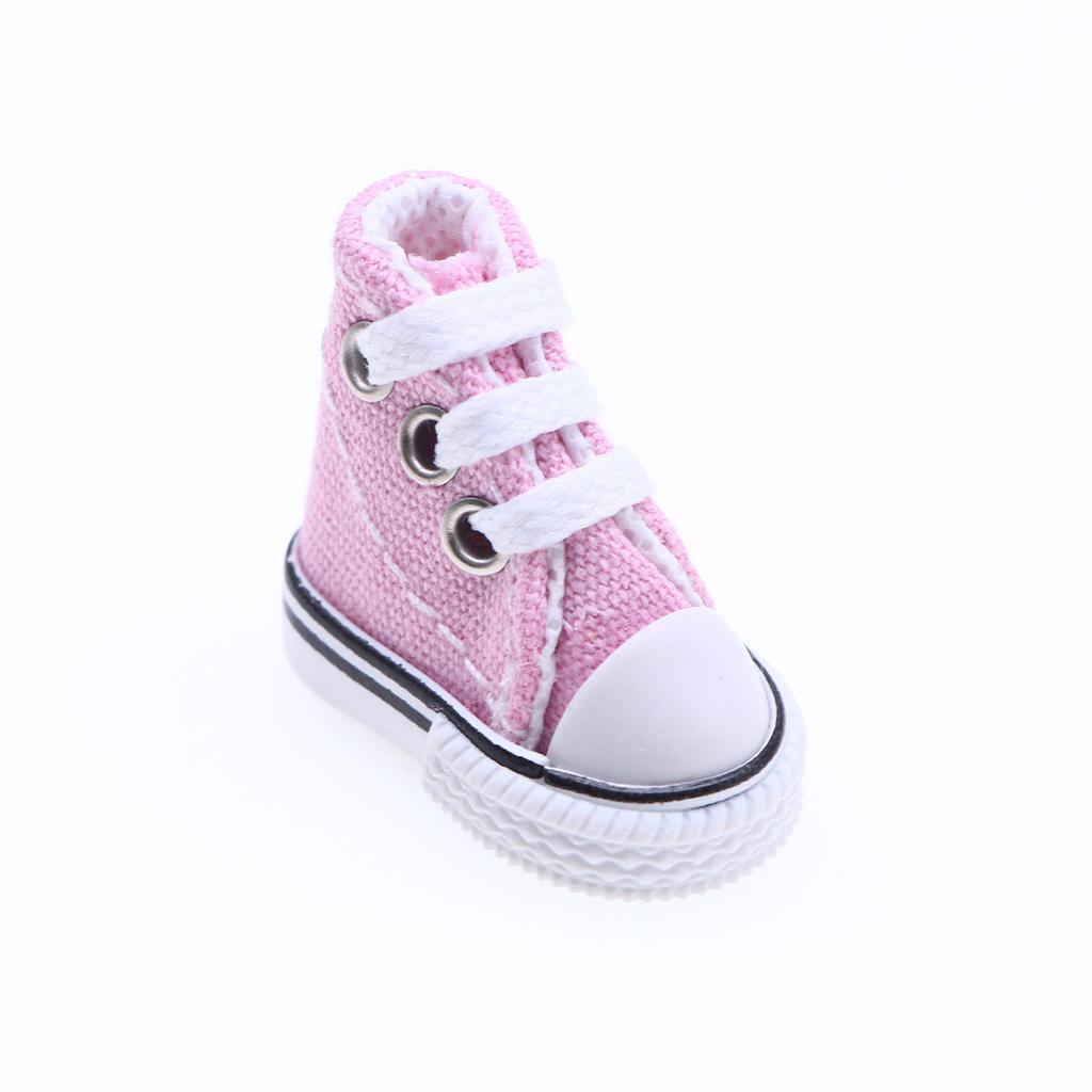 1Pair Mini Simulation Casual Canvas Shoe For 10cm Principal Dog Clothing 1:8 Bjd Toy Doll Changing Wear Accessories