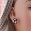 2026, 925 Sterling Silver Ring Earrings Pendant Necklace Natural Garnet January Birthstone Jewelry Set for Women's Banquet Gifts