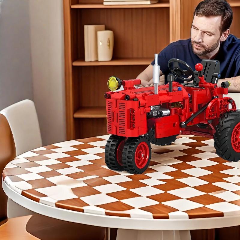 Tractor building block set, educational vehicle