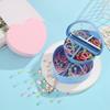 Heart-Shaped Pink Jewelry Box for Girls, Double-Layer with Mirror, Solid Color Storage for Ornaments.