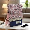 Japanese Floral Canvas Phone Crossbody Bag Women Multi Pocket Shoulder Bag Travel Passport Wallet Cell Phone Purse with Adjustable Strap