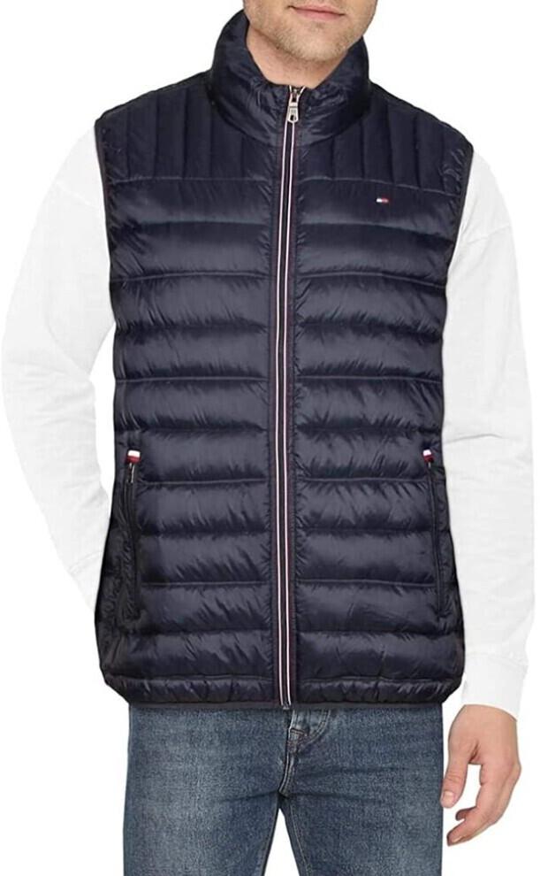 Зимняя куртка Tommy Hilfiger Ultra Loft со стеганым пуховиком и пуховым жилетом черного цвета