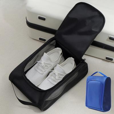 1 Stück Schwarze Oxford-Stoff Reise Schuhaufbewahrungstasche, Basketball- und Fußballschuhtasche, Tragbare Geschäftsreise Hausschuhtasche
