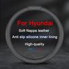 Car Steering Wheel Cover Nappa Leather Non-slip Booster Cover For Hyundai Santa Fe Sonata Tucson Kona I30 IX25 IX35 Elantra
