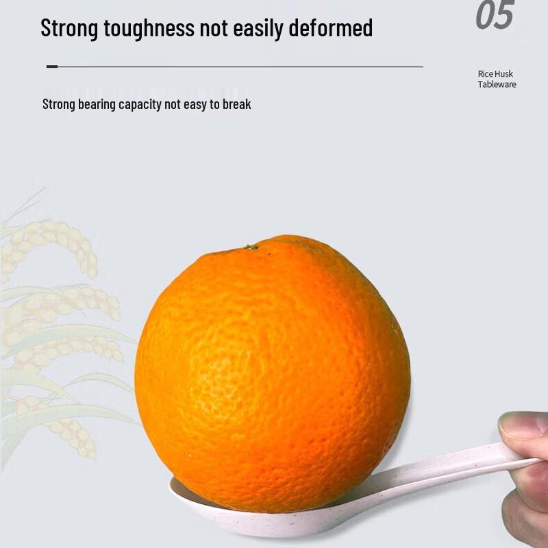 Daoying 13cm Biodegradable Rice Husk Disposable Soup Spoons