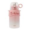 Compact Cartoon Kids' Stainless Steel Straw Thermos - Dual-Drink Design for Tea or Water