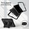 For Samsung Galaxy Tab A9+ Case with Kickstand Strap Anti Drop PC+Silicone Tablet Cover