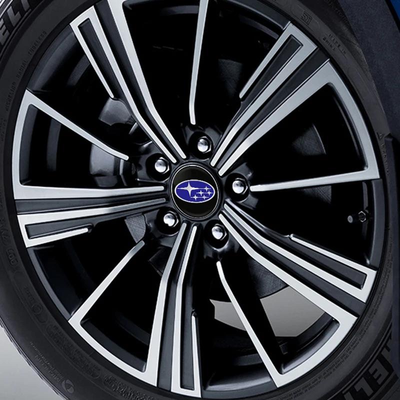 4pcs 56mm Car Wheel Center Hub Cap Badge Emblem Decal Car Stickers For SUBARU WRX STI Forester Impreza Legacy Outback BRZ XV Y17