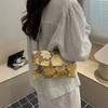 Vintage Chinese Style Chain Crossbody Casual Daily Commute Small Square Shoulder Handbag