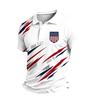 Men's USA Graphic Short Sleeve Shirt with Button Front Collar for Casual Everyday Wear